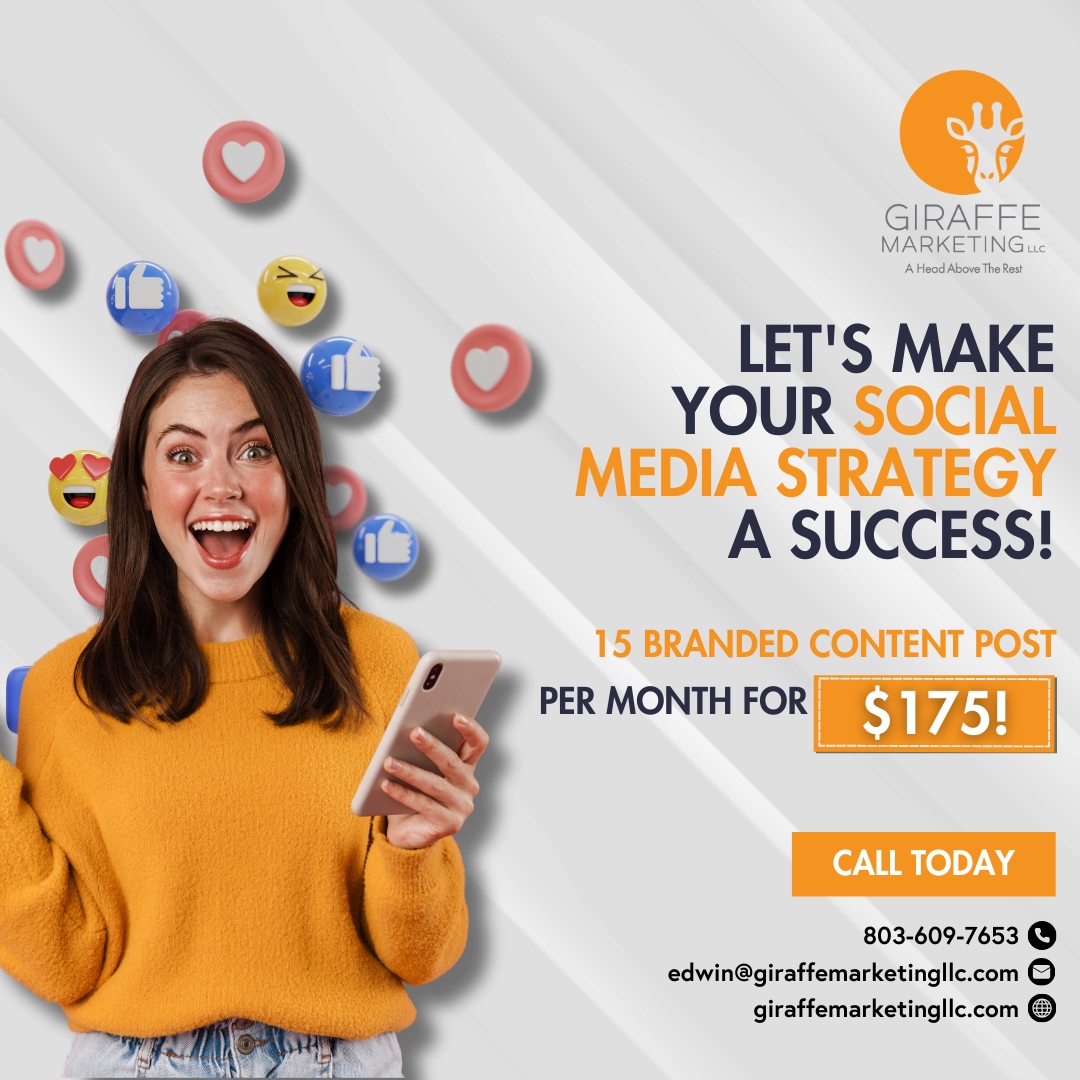 Social Media Branded Content - 15 posts a month to 3 social channels for only $175